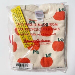 NWT Hanna Andersson kids Halloween pumpkin print long John pajama set 6-7 years